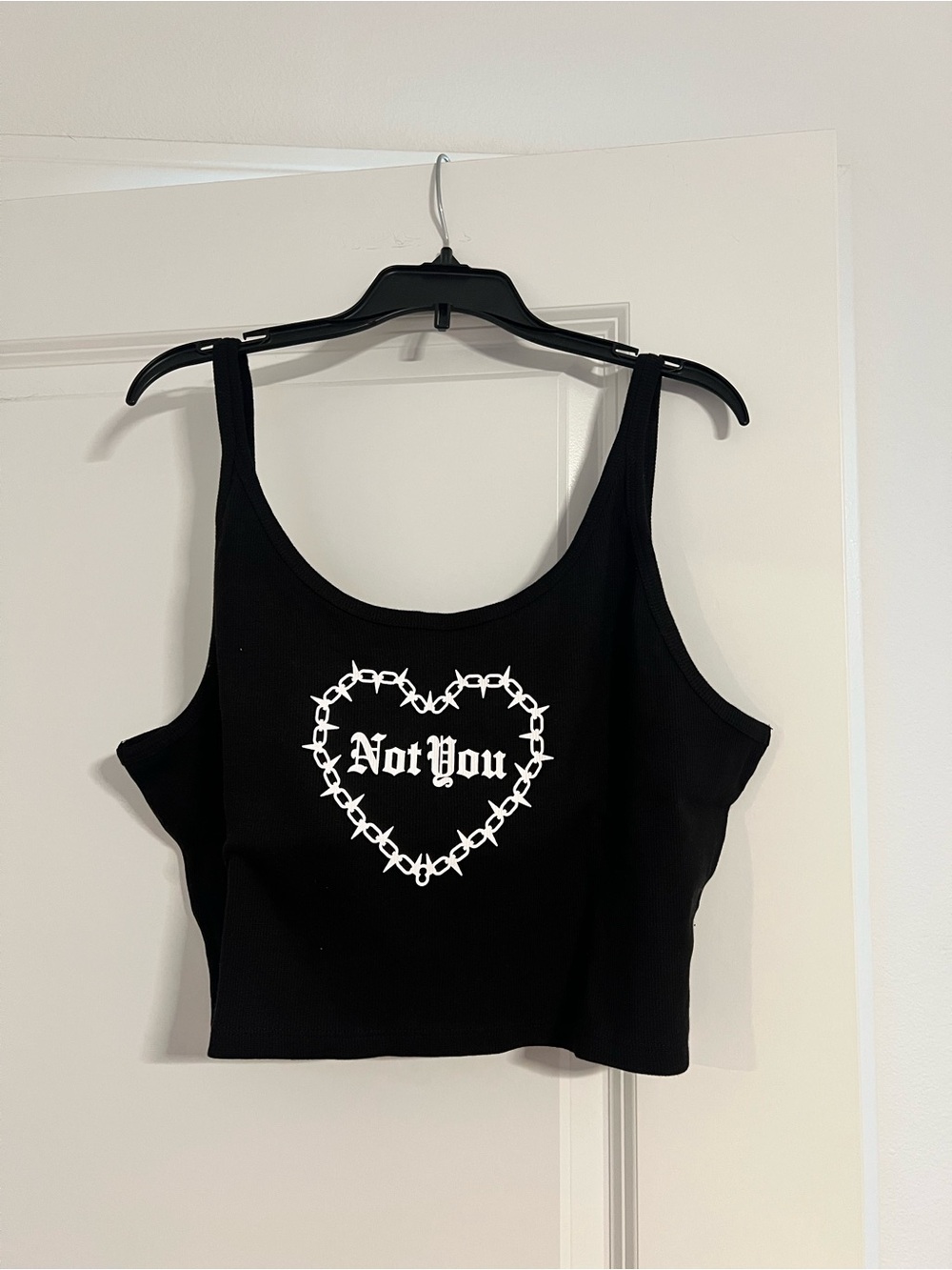 NWT Hot Topic "Not You" Barbed Wire Heart Cami